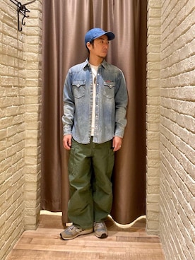 「みりたりー」｜「アイテム（帽子）」を使った、HAMAさん（メンズ・163cm）の春コーディネート