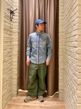 「みりたりー」｜「アイテム（キャップ）」を使った、HAMAさん（メンズ・163cm）の春コーディネート