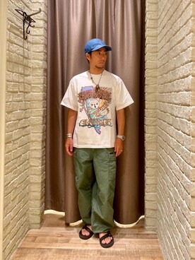 「みりたりー」｜「アイテム（帽子）」を使った、HAMAさん（メンズ・163cm）の夏コーディネート