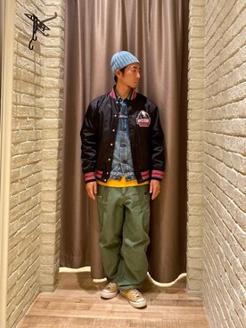 「みりたりー」｜「アイテム（ブルゾン）」を使った、HAMAさん（メンズ・163cm）の秋コーディネート