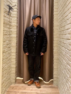 「シャツ 」｜「アイテム（ブルゾン）」を使った、HAMAさん（メンズ・163cm）の秋コーディネート