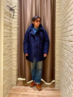「でにむ」｜「アイテム（ダウンジャケット/コート）」を使った、HAMAさん（メンズ・163cm）の冬コーディネート