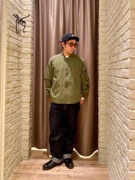 「でにむ」｜「アイテム（ブルゾン）」を使った、HAMAさん（メンズ・163cm）の冬コーディネート