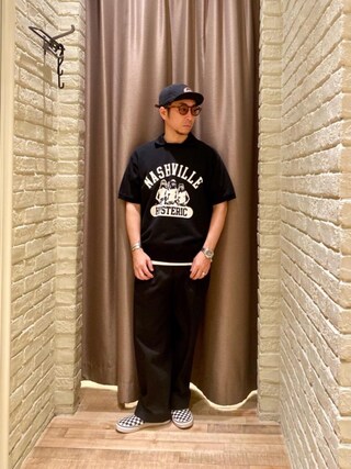 『完売品』　ヒステリックグラマー スウェット　衿付き　半袖　ネイビー　【L】 HYSTERIC GLAMOUR（ヒステリックグラマー）の「NASHVILLE衿付き