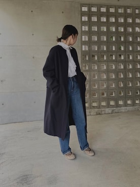 「秋のマイ旬スタイル」｜「アイテム（バレエシューズ）」を使った、MIKI UCHIKOSHIさん（レディース・158cm）の秋コーディネート