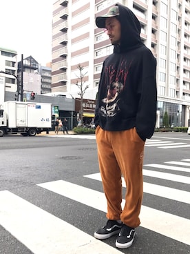 「MISBHV（ミスビヘイブ）のアイテム」を使った、LHP大阪店 嶋村さん（メンズ・175cm）の春コーディネート