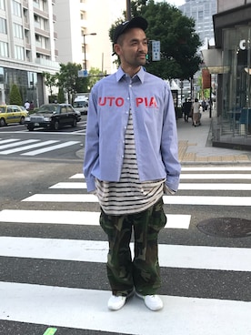 「theten」｜LHP大阪店 嶋村さん（メンズ・176cm）の春コーディネート