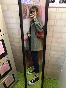 「チェックジャケット」｜「無印良品（ムジルシリョウヒン）のアイテム」を使った、konomiさん（レディース・166cm）の秋コーディネート