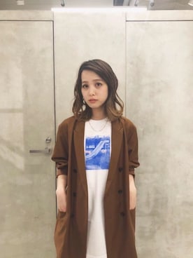 「MONKEY TIME（モンキータイム）のアイテム（ジャケット/アウター）」を使った、asukaさん（レディース・150cm）の春コーディネート