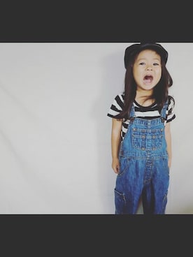 「Levi's（リーバイス）のアイテム（サロペット/オーバーオール）」を使った、a_coordinateさん（キッズ・100cm）の秋コーディネート