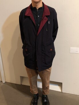 「Saint Laurent（サンローラン）のアイテム（ジャケット/アウター）」を使った、k.izumiさん（メンズ・170cm）の冬コーディネート