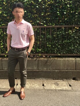 ポロシャツ ピンク系 を使った チノパン の人気ファッションコーディネート Wear