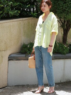 「wiffle（ウィッフル）のアイテム」を使った、sae*さん（レディース・162cm）の夏コーディネート
