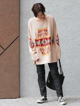 「PENDLETON（ペンドルトン）のアイテム（トップス）」を使った、sae*さん（レディース・162cm）の秋コーディネート