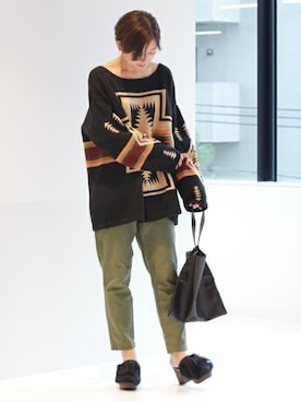 「PENDLETON（ペンドルトン）のアイテム（トップス）」を使った、sae*さん（レディース・162cm）の秋コーディネート