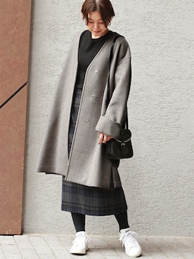 「JOURNAL STANDARD relume（ジャーナルスタンダード　レリューム）のアイテム（その他アウター）」を使った、sae*さん（レディース・162cm）の冬コーディネート