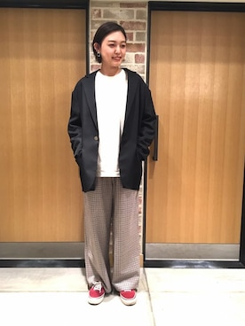 「JOURNAL STANDARD relume（ジャーナルスタンダード　レリューム）のアイテム（その他アウター）」を使った、sae*さん（レディース・162cm）の冬コーディネート
