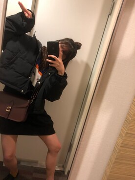 「one way（ワンウェイ）のアイテム（ダウンジャケット/コート）」を使った、まさん（レディース・160cm）の冬コーディネート