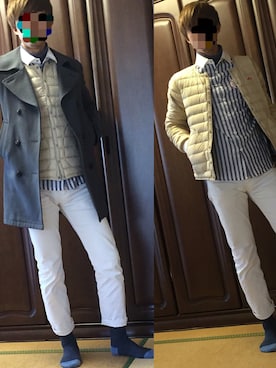 「ドラフトリーバイス」｜「アイテム（ダウンジャケット/コート）」を使った、Davidsさん（メンズ・178cm）の冬コーディネート