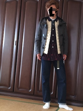 「ドラフトリーバイス」｜「アイテム（ダウンジャケット/コート）」を使った、Davidsさん（メンズ・178cm）の冬コーディネート