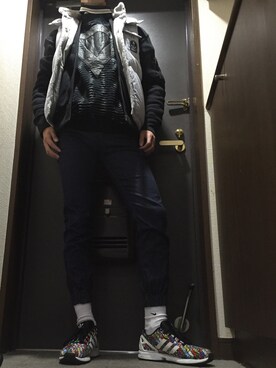「ドラフトリーバイス」｜「アイテム（ミリタリージャケット）」を使った、Davidsさん（メンズ・178cm）の冬コーディネート