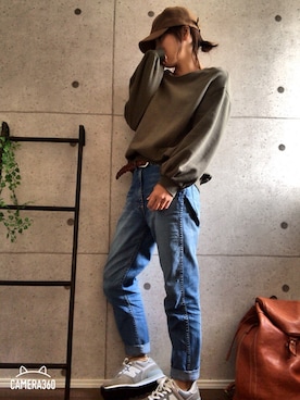 「squady（スカディー）のアイテム」を使った、sahさん（レディース・157cm）の秋コーディネート