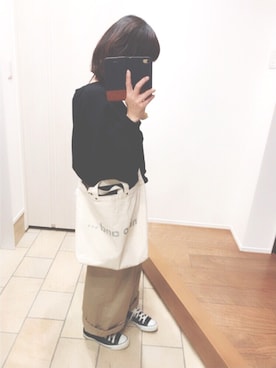 「squady（スカディー）のアイテム」を使った、sahさん（レディース・157cm）の秋コーディネート