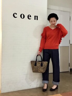 「coenスタッフスタイリング」｜「アイテム（パンプス）」を使った、coen  こすぎさん（レディース・161cm）の秋コーディネート