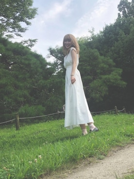 「スナイデル」｜「アイテム（シャツワンピース）」を使った、azukiさん（レディース・160cm）の夏コーディネート