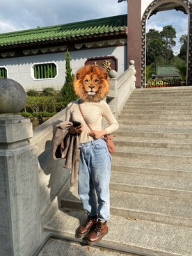 「NOのアイテム（トップス）」を使った、HSUさん（レディース・159cm）の春コーディネート