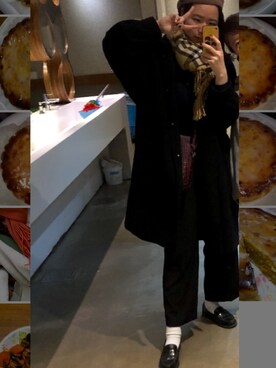 「KANGOL（カンゴール）のKANGOL / カンゴール WOOL 504（ハンチング/ベレー帽）」を使った、オカメなピッグさん（レディース・169cm）の秋コーディネート