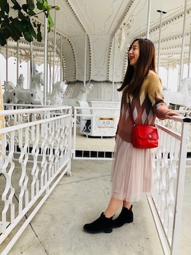 「UNKNOWN.（アンノウン）のアイテム（スウェット）」を使った、Celiaさん（レディース・166cm）の冬コーディネート