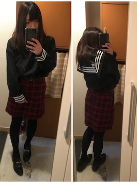 「Decorative（デコラティブ）のアイテム」を使った、夏鈴ちゃんさん（レディース・155cm）の冬コーディネート