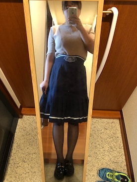 「axes femme POETIQUE（アクシーズファムポエティック）のアイテム（スカート）」を使った、夏鈴ちゃんさん（レディース・155cm）の夏コーディネート