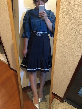「axes femme POETIQUE（アクシーズファムポエティック）のアイテム（スカート）」を使った、夏鈴ちゃんさん（レディース・155cm）の秋コーディネート