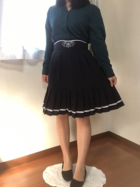 「axes femme POETIQUE（アクシーズファムポエティック）のアイテム（スカート）」を使った、夏鈴ちゃんさん（レディース・155cm）の秋コーディネート