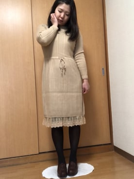 夏鈴ちゃんさん（レディース・155cm）の冬コーディネート