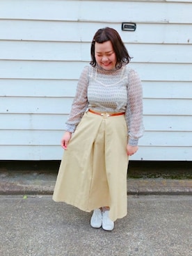 「paravion（パラビオン）のアイテム」を使った、ParAvionさん（レディース・154cm）の春コーディネート