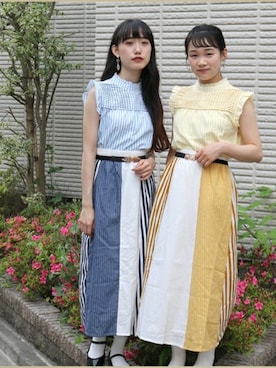 「ツインズコーデ」｜ParAvionさん（レディース・155cm）の夏コーディネート