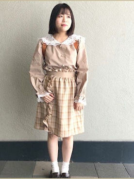 「レース衿」｜ParAvionさん（レディース・148cm）の春コーディネート