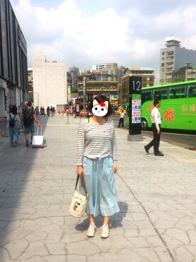 「gracegift（グレースギフト）のアイテム（バッグ）」を使った、Pessi🇹🇼さん（レディース・162cm）の春コーディネート