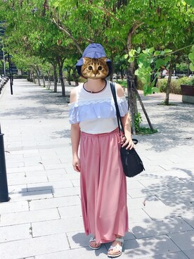 「UNKNOWN.（アンノウン）のアイテム（帽子）」を使った、Pessi🇹🇼さん（レディース・162cm）の春コーディネート