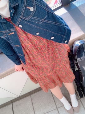 「Jocomomola（ホコモモラ）のアイテム（ワンピース/ドレス）」を使った、たのさん（レディース・159cm）の秋コーディネート