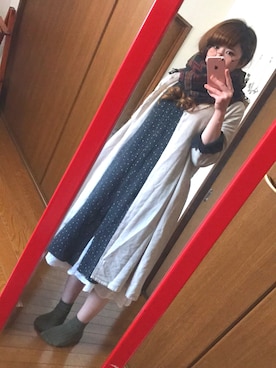 「アイテム（シャツワンピース）」を使った、のんちゃんですよ。さん（レディース・156cm・20代）の冬コーディネート