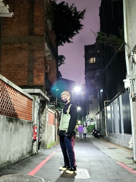 「Slightly Numb（スライトリーナム）のアイテム」を使った、Alvinさん（メンズ・170cm）の春コーディネート