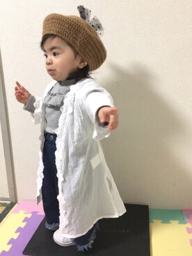 「アイテム（サスペンダー）」を使った、☆yuuuuua☆さん（キッズ・70cm）の春コーディネート