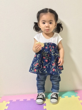 「コンバース」｜☆yuuuuua☆さん（キッズ・70cm）の夏コーディネート