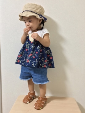 ☆yuuuuua☆さん（キッズ・70cm）の夏コーディネート