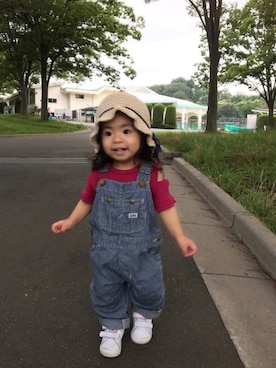 「水着」｜「アイテム（オールインワン・サロペット）」を使った、☆yuuuuua☆さん（キッズ・70cm）の夏コーディネート