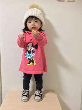 「デニムレギンス」｜「アイテム（帽子）」を使った、☆yuuuuua☆さん（キッズ・70cm）の秋コーディネート